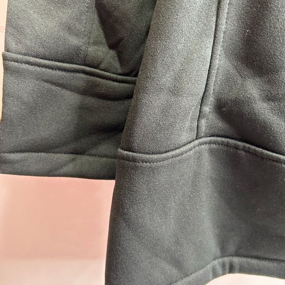 BIG CHILL | Black Double-Breasted Belted Fleece Trenchcoat (Size: M) - Picture 14 of 16